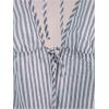 imageSHENHE Womens Striped Tie Front Top Open Back Deep V Halter Sexy Going Out Y2k Crop TopDark Blue