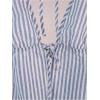 imageSHENHE Womens Striped Tie Front Top Open Back Deep V Halter Sexy Going Out Y2k Crop TopLight Blue