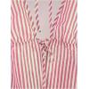 imageSHENHE Womens Striped Tie Front Top Open Back Deep V Halter Sexy Going Out Y2k Crop TopRed
