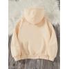 imageSHENHE Girls Coffee Graphic Hoodie Drop Shoulder Hooded Sweatshirts Casual Long Sleeve PulloversBeige