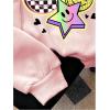 imageSHENHE Girls Crewneck Cute Smile Face Cartoon Graphic Sweatshirts Long Sleeve Loose PulloversPink