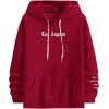 imageSHENHE Mens Graphic Hooded Sweatshirt Oversized Letter Print Casual Hoodie PulloverBurgundy