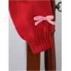 imageSHENHE Girls Bow Button Down Knitted Cardigan V Neck Loose Cute Crop Sweater OutwearRed