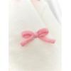 imageSHENHE Girls Bow Button Down Knitted Cardigan V Neck Loose Cute Crop Sweater OutwearWhite