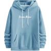 imageSHENHE Mens Oversized Graphic Hooded Sweatshirt Letter Figure Print Hoodie Pullover TopBlue