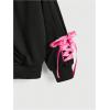 imageSHENHE Womens Zip Up Camo Hoodie Y2k Vintage Ribbon Bow Graphic Sweatshirt JacketBlack