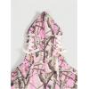 imageSHENHE Womens Zip Up Camo Hoodie Y2k Vintage Ribbon Bow Graphic Sweatshirt JacketPink