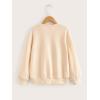 imageSHENHE Girls Cute Graphic Crewneck Sweatshirt Long Sleeve Drop Shoulder Pullover Shirt TopsApricot