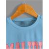 imageSHENHE Girls Cute Graphic Crewneck Sweatshirt Long Sleeve Drop Shoulder Pullover Shirt TopsLight Blue