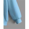 imageSHENHE Girls Cute Graphic Crewneck Sweatshirt Long Sleeve Drop Shoulder Pullover Shirt TopsLight Blue