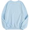 imageSHENHE Girls Cute Graphic Crewneck Sweatshirt Long Sleeve Drop Shoulder Pullover Shirt TopsLight Blue White
