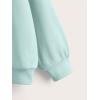 imageSHENHE Girls Cute Graphic Crewneck Sweatshirt Long Sleeve Drop Shoulder Pullover Shirt TopsMint Blue