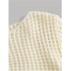imageSHENHE Girls Hollow Out Crochet Knit Sweater Boat Neck Sheer Shrug Crop Sweater Cover UpWhite