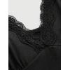 imageSHENHE Womens Lace Babydoll Tank Top Sexy V Neck Sleeveless Flared Hem Flowy Peplum TopsBlack