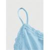 imageSHENHE Womens Lace Babydoll Tank Top Sexy V Neck Sleeveless Flared Hem Flowy Peplum TopsBlue