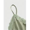 imageSHENHE Womens Lace Babydoll Tank Top Sexy V Neck Sleeveless Flared Hem Flowy Peplum TopsGreen