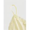 imageSHENHE Womens Lace Babydoll Tank Top Sexy V Neck Sleeveless Flared Hem Flowy Peplum TopsLight Yellow