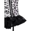 imageSHENHE Womens Lace Up Bowknot Ruffle Lace Corset Top with Thong Lingerie Garter SetMutilcolor Black