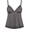 imageSHENHE Womens Lace Babydoll Tank Top Sexy V Neck Sleeveless Flared Hem Flowy Peplum TopsGrey