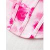 imageSHENHE Womens Floral Bustier Top Square Neck Asymmetrical Elegant Cropped Corset TopHot Pink
