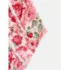 imageSHENHE Womens Floral Bustier Top Square Neck Asymmetrical Elegant Cropped Corset TopRose Pink