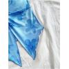 imageSHENHE Womens Floral Crop Tube Top Twist Front Strapless Split Asymmetrical Boho Flowy BandeauBlue