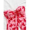 imageSHENHE Womens Floral Crop Tube Top Twist Front Strapless Split Asymmetrical Boho Flowy BandeauMulticolor Butterfly