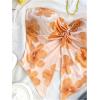 imageSHENHE Womens Floral Crop Tube Top Twist Front Strapless Split Asymmetrical Boho Flowy BandeauOrange