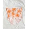 imageSHENHE Womens Floral Crop Tube Top Twist Front Strapless Split Asymmetrical Boho Flowy BandeauOrange