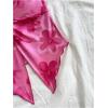 imageSHENHE Womens Floral Crop Tube Top Twist Front Strapless Split Asymmetrical Boho Flowy BandeauPink