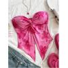 imageSHENHE Womens Floral Crop Tube Top Twist Front Strapless Split Asymmetrical Boho Flowy BandeauPink
