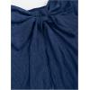 imageSHENHE Womens Floral Lace Halter Backless Tie Front Bow Asymmetrical Crop TopDeep Blue