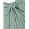 imageSHENHE Womens Floral Lace Halter Backless Tie Front Bow Asymmetrical Crop TopMint Green
