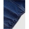 imageSHENHE Womens Halter Neck Denim Wrap Top Side Tie Backless Vintage Jean Top ShirtDark Blue