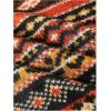 imageSHENHE Womens Hippie Top Strapless Tribal Print Boho Crop Tube Top Off Shoulder Bandeau TankBrown Orange Multi