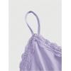imageSHENHE Womens Lace Babydoll Tank Top Sexy V Neck Sleeveless Flared Hem Flowy Peplum TopsPurple