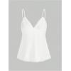 imageSHENHE Womens Lace Babydoll Tank Top Sexy V Neck Sleeveless Flared Hem Flowy Peplum TopsWhite