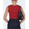 imageSHENHE Womens Lace Trim V Neck Bustier Corset Top Slim Fit Dressy Going Out Vest TanksRed