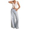 imageSHENHE Womens Sleeveless Knitted V Neck Sweater Tank Split Hem Cropped Vest CardiganBeige