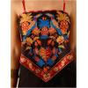 imageSHENHE Womens Tropical Print Bandana Top Tie Back Spaghetti Strap Boho Camisole TopBlack