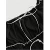 imageSHENHE Womens Y2K Ruffle Tank Top Bow Front Square Neck Backless Ruched Cute Babydoll Going Out Crop TopBlack