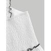 imageSHENHE Womens Y2K Ruffle Tank Top Bow Front Square Neck Backless Ruched Cute Babydoll Going Out Crop TopWhite