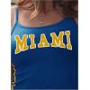 imageSHENHE Womens Y2k Spaghetti Strap Letter Graphic Miami Slim Fit Vintage Crop Tank TopRoyal Blue