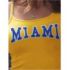 imageSHENHE Womens Y2k Spaghetti Strap Letter Graphic Miami Slim Fit Vintage Crop Tank TopYellow
