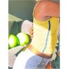 imageSHENHE Womens Y2k Spaghetti Strap Letter Graphic Miami Slim Fit Vintage Crop Tank TopYellow