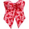 imageSHENHE Womens Floral Crop Tube Top Twist Front Strapless Split Asymmetrical Boho Flowy BandeauMulticolor Butterfly