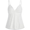 imageSHENHE Womens Lace Babydoll Tank Top Sexy V Neck Sleeveless Flared Hem Flowy Peplum TopsWhite