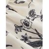 imageSHENHE Womens Floral Print Ruffle Hem Top Strapless Ruched Smocked Cute Peplum TopApricot