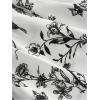 imageSHENHE Womens Floral Print Ruffle Hem Top Strapless Ruched Smocked Cute Peplum TopBlack