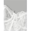 imageSHENHE Womens Sheer Lace Strapless Corset Top Lace Up Back Sexy Y2k Bustier Top TubeWhite
